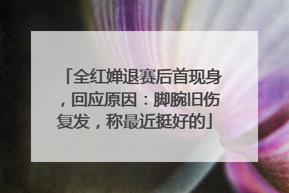 全红婵退赛后首现身，回应原因：脚腕旧伤复发，称最近挺好的