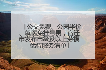 公交免费、公园半价、就医免挂号费，宿迁市发布市级及以上劳模优待服务清单