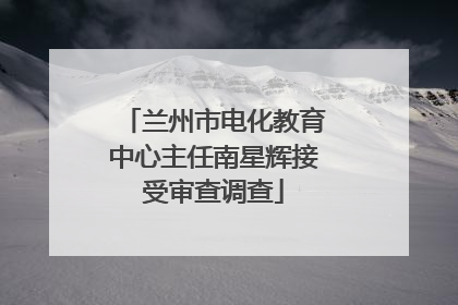 兰州市电化教育中心主任南星辉接受审查调查