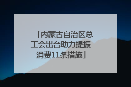 内蒙古自治区总工会出台助力提振消费11条措施