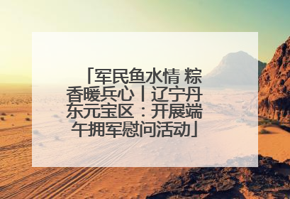 军民鱼水情 粽香暖兵心丨辽宁丹东元宝区：开展端午拥军慰问活动