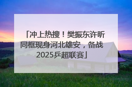 冲上热搜！樊振东许昕同框现身河北雄安，备战2025乒超联赛