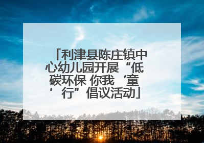 利津县陈庄镇中心幼儿园开展“低碳环保 你我‘童’行”倡议活动