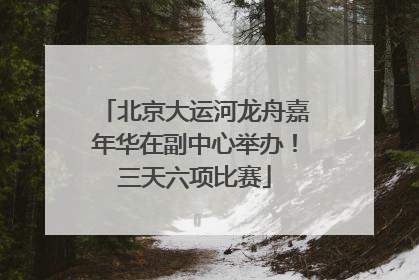 北京大运河龙舟嘉年华在副中心举办！三天六项比赛