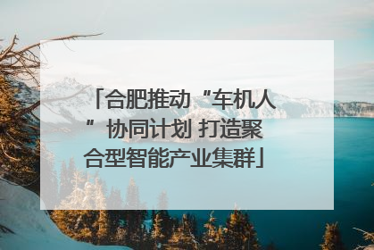 合肥推动“车机人”协同计划 打造聚合型智能产业集群