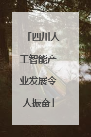 四川人工智能产业发展令人振奋