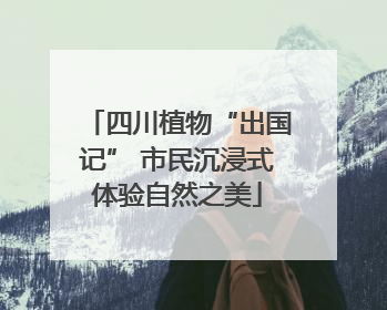 四川植物“出国记” 市民沉浸式体验自然之美