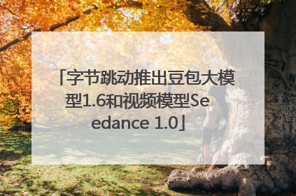 字节跳动推出豆包大模型1.6和视频模型Seedance 1.0