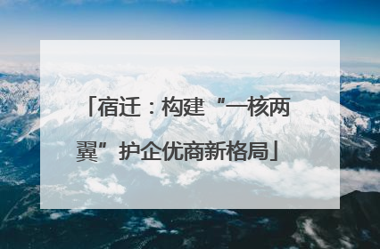 宿迁：构建“一核两翼”护企优商新格局