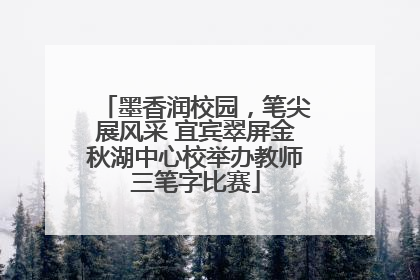 墨香润校园，笔尖展风采 宜宾翠屏金秋湖中心校举办教师三笔字比赛