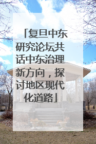 复旦中东研究论坛共话中东治理新方向，探讨地区现代化道路