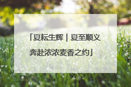 夏耘生辉｜夏至顺义奔赴浓浓麦香之约