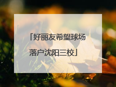 好丽友希望球场落户沈阳三校