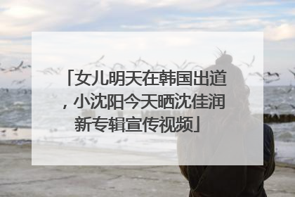 女儿明天在韩国出道，小沈阳今天晒沈佳润新专辑宣传视频
