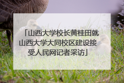 山西大学校长黄桂田就山西大学大同校区建设接受人民网记者采访