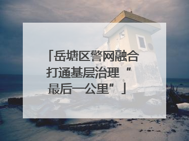 岳塘区警网融合 打通基层治理“最后一公里”