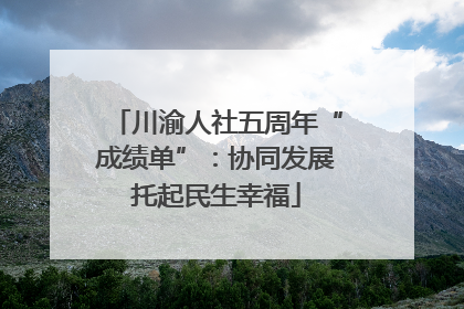 川渝人社五周年“成绩单”：协同发展托起民生幸福
