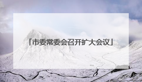 市委常委会召开扩大会议