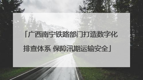 广西南宁铁路部门打造数字化排查体系 保障汛期运输安全