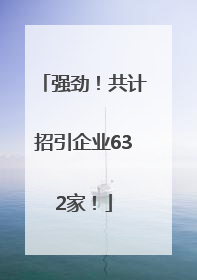 强劲！共计招引企业632家！