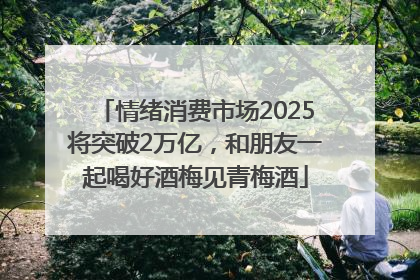 情绪消费市场2025将突破2万亿，和朋友一起喝好酒梅见青梅酒