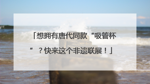 想拥有唐代同款“吸管杯”？快来这个非遗联展！