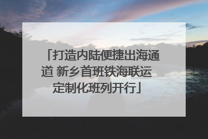 打造内陆便捷出海通道 新乡首班铁海联运定制化班列开行