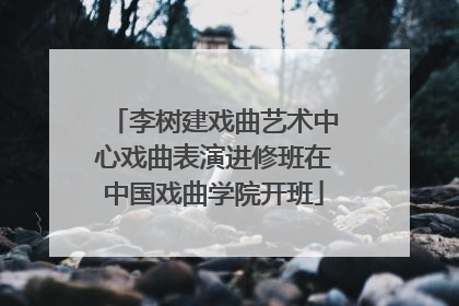 李树建戏曲艺术中心戏曲表演进修班在中国戏曲学院开班