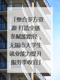 整合多方资源 打造全链条赋能路径，无锡市大学生就业能力提升服务季收官