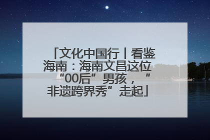 文化中国行丨看鉴海南：海南文昌这位“00后”男孩，“非遗跨界秀”走起