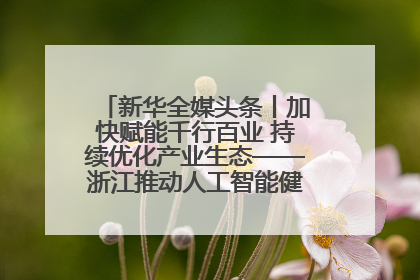 新华全媒头条丨加快赋能千行百业 持续优化产业生态——浙江推动人工智能健康有序发展观察