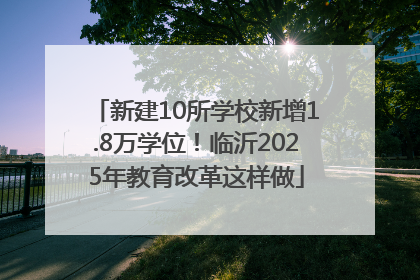新建10所学校新增1.8万学位！临沂2025年教育改革这样做