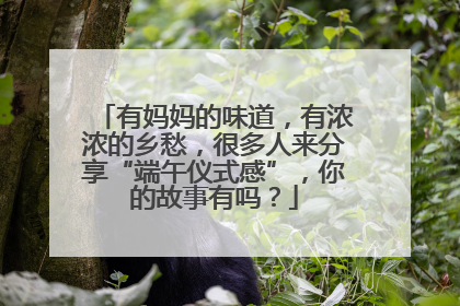 有妈妈的味道，有浓浓的乡愁，很多人来分享“端午仪式感”，你的故事有吗？