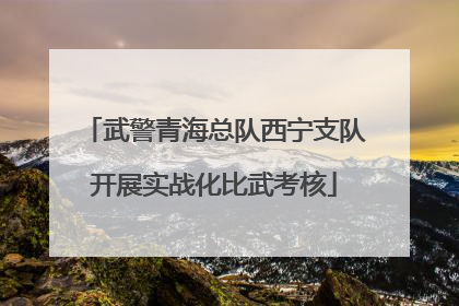 武警青海总队西宁支队开展实战化比武考核