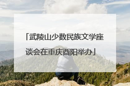 武陵山少数民族文学座谈会在重庆酉阳举办