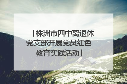 株洲市四中离退休党支部开展党员红色教育实践活动