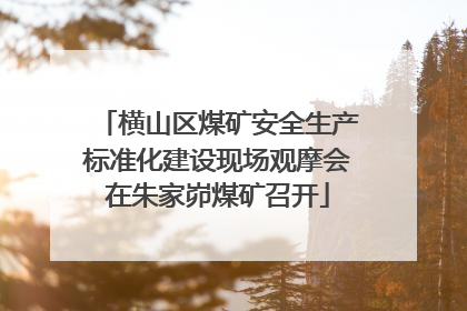 横山区煤矿安全生产标准化建设现场观摩会在朱家峁煤矿召开
