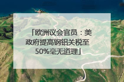 欧洲议会官员：美政府提高钢铝关税至50%毫无道理