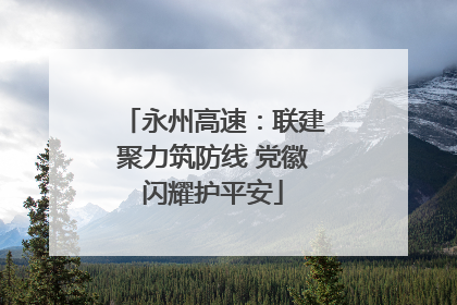 永州高速：联建聚力筑防线 党徽闪耀护平安