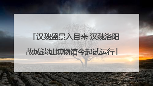 汉魏盛景入目来 汉魏洛阳故城遗址博物馆今起试运行