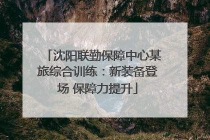 沈阳联勤保障中心某旅综合训练：新装备登场 保障力提升