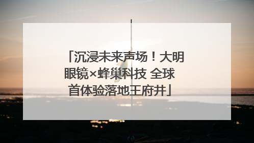 沉浸未来声场！大明眼镜×蜂巢科技 全球首体验落地王府井