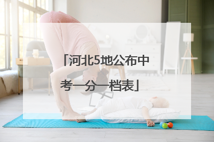 河北5地公布中考一分一档表