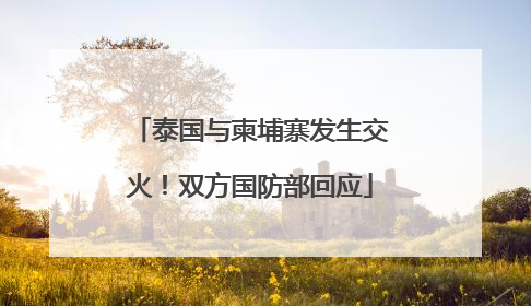 泰国与柬埔寨发生交火！双方国防部回应