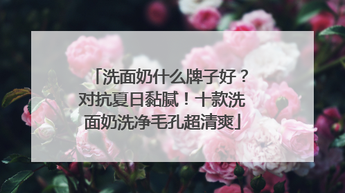 洗面奶什么牌子好？对抗夏日黏腻！十款洗面奶洗净毛孔超清爽