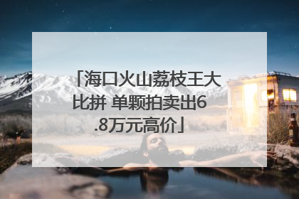 海口火山荔枝王大比拼 单颗拍卖出6.8万元高价