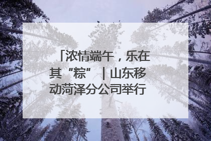 浓情端午，乐在其“粽”｜山东移动菏泽分公司举行端午节主题活动