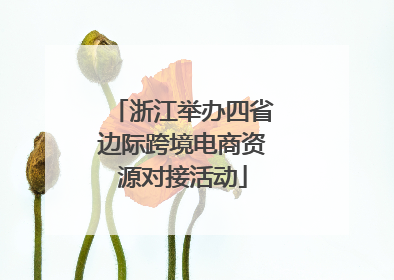 浙江举办四省边际跨境电商资源对接活动