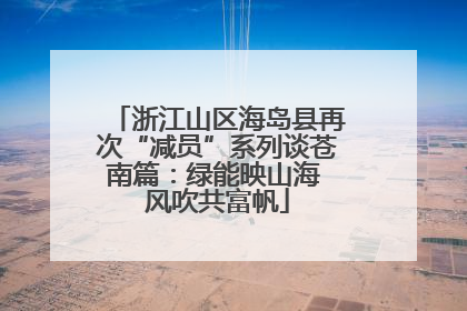 浙江山区海岛县再次“减员”系列谈苍南篇：绿能映山海 风吹共富帆