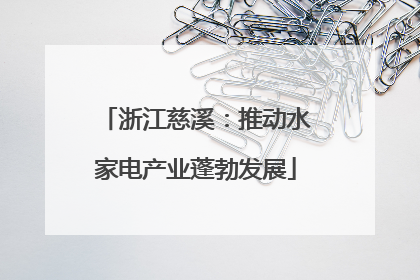 浙江慈溪：推动水家电产业蓬勃发展